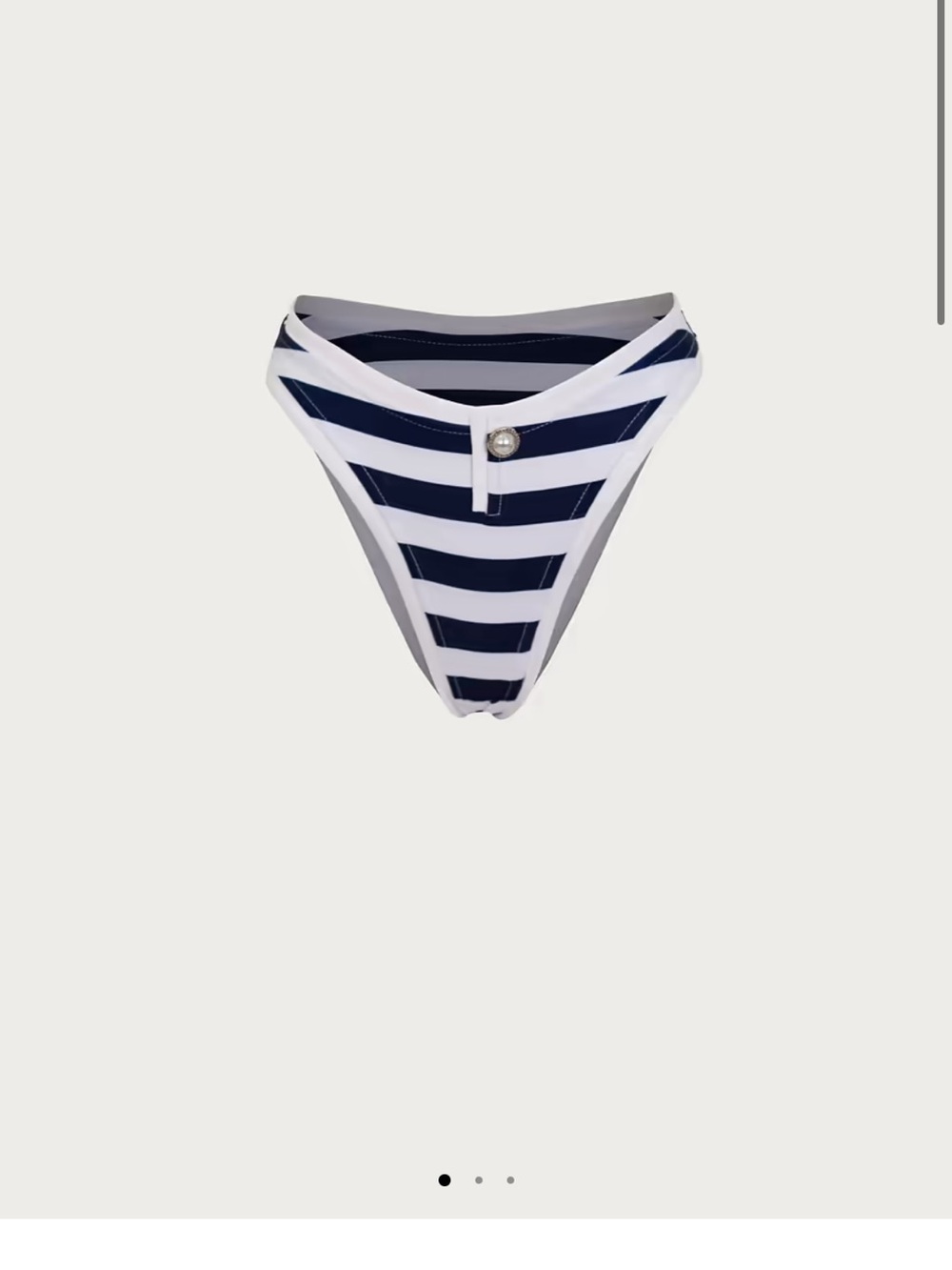 Same Grace Striped Navy & White Bikini Bottom